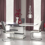 MONACO stół biały / popiel