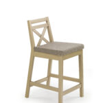 BORYS LOW krzesło barowe niskie dąb sonoma / tap. Inari 23