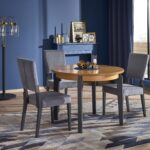 SORBUS stół rozkładany, blat - dąb miodowy, nogi - grafitowe