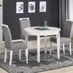 SORBUS stół rozkładany, blat - biały, nogi - białe