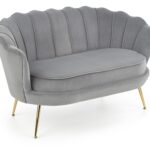 AMORINITO XL fotel wypoczynkowy popielaty / złoty