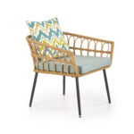 GARDENA 1S fotel czarny / naturalny / popielaty