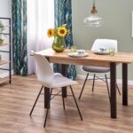 GINO stół rozkładany blat - dąb wotan, nogi - czarny