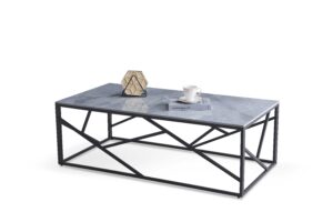 UNIVERSE 2 ława, popielaty marmur / czarny (2p=1szt)