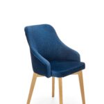 TOLEDO 2 krzesło dąb miodowy / tap. MONOLITH 77 (granatowy)