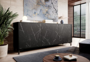 MARMO komoda KOM200/3D czarny