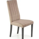 DIEGO 2 krzesło czarny / tap. velvet pikowany Pasy - MONOLITH 09 (j. brąz)