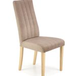 DIEGO 3 krzesło dąb miodowy / tap. velvet pikowany Pasy - MONOLITH 09 (j. brąz)