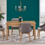 TIAGO 2 stół rozkładany 140-220/80 blat: dąb craft, nogi: dąb craft