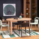 RINGO stół kolor blat dąb craft, nogi - dąb craft (102-142x102x76 cm)