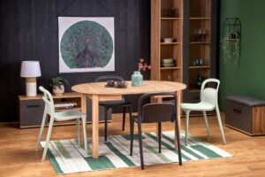 RINGO stół kolor blat dąb craft, nogi - dąb craft (102-142x102x76 cm) (2p=1szt)