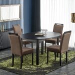 RINGO stół kolor blat czarny, nogi - czarny (102-142x102x76 cm)