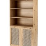 BORNEO REG-1 regał dąb artisan/czarny (2p=1szt)