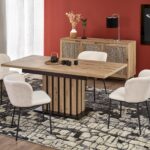 LAMELLO stół rozkładany 130-180/80 cm dąb artisan/czarny