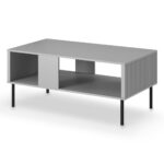 ASENSIO LAW-1 ława jasny popiel, nogi: czarny (1p=1szt)