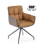 K523 krzesło brązowy / ciemny brąz