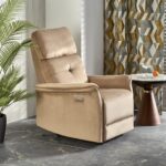 SEMIR fotel z funkcja elektrycznego rozkładania / gniazdo USB, beżowy