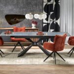 LUCIANO stół rozkładany, blat: niebieski marmur