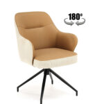 K527 krzesło brązowy / beżowy