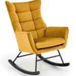 BAZALTO fotel bujany musztardowy