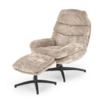 DARIO fotel wypoczynkowy z podnóżkiem oraz z funkcją kołyski, beżowy