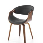 K544 krzesło czarny / orzechowy