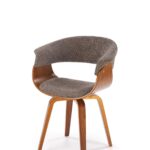 K545 krzesło popielaty / orzechowy