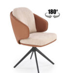 K554 krzesło brązowy / beżowy