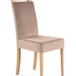 CLARION krzesło dąb miodowy / tap: MONOLITH 09 (j. brąz)