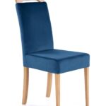 CLARION krzesło dąb miodowy / tap: MONOLITH 77 (granatowy)