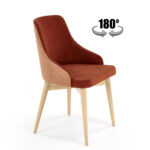 MALAGA krzesło cynamonowy / tap: MAVEL 44 / STELAR 54