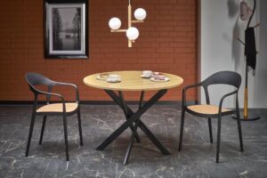 EDGAR stół, blat - dąb złoty, nogi - czarny (2p=1szt)