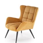 BYRON fotel wypoczynkowy musztardowy