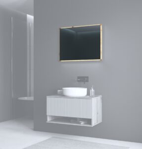 AVIOLA Lustro 80 cm + LED dąb artisan (1p=1szt)