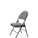 K566 krzesło składane, czarny / popiel