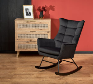 BAZALTO fotel bujany czarny (1p=1szt)