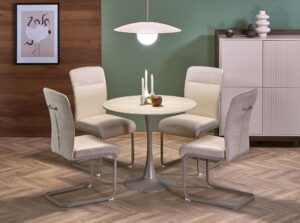 TOLIO stół okrągły, trawertyn/ kaszmir (3p=1szt)