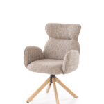 K585 krzesło ciemny beżowy / dąb naturalny