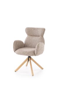 K585 krzesło ciemny beżowy / dąb naturalny (1p=2szt)