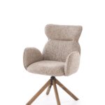 K585 krzesło ciemny beżowy / jasny orzech