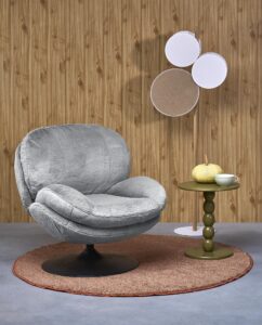 SHELL fotel wypoczynkowy, popielaty (1p=1szt)