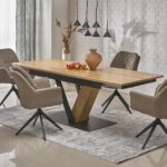 FANIS stół rozkładany, naturalny / czarny