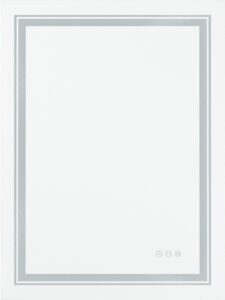 VERO lustro ścienne łazienkowe, srebrny (1p=1szt)