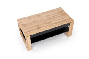 BETTY ława z podnoszonym blatem dąb artisan / czarny