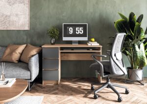 CINO biurko, dąb artisan / grafitowy (2p=1szt)