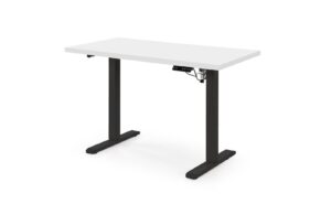 B54 biurko z funkcją regulacji wysokości, blat - biały, stelaż - czarny (2p=1szt)