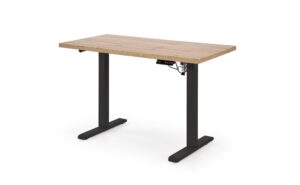 B54 biurko z funkcją regulacji wysokości, blat - dąb artisan, stelaż - czarny (2p=1szt)