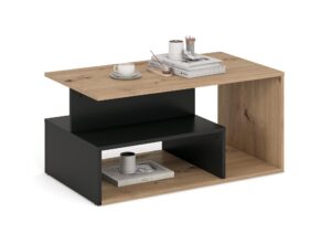 IVA ława, dąb artisan / czarny (1p=1szt)