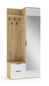 CORAL przedpokój dąb złoty / biały (3p=1szt)