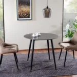 Krzesło tapicerowane welurowe AGAT Velvet - ciemny beżowy Bluvel 40